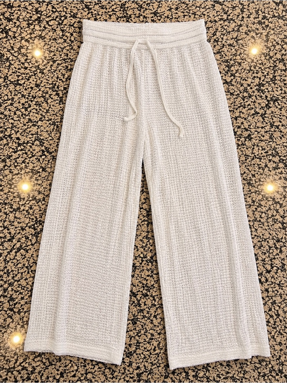 Jordan Taylor White Knit Beach Coverup Pants